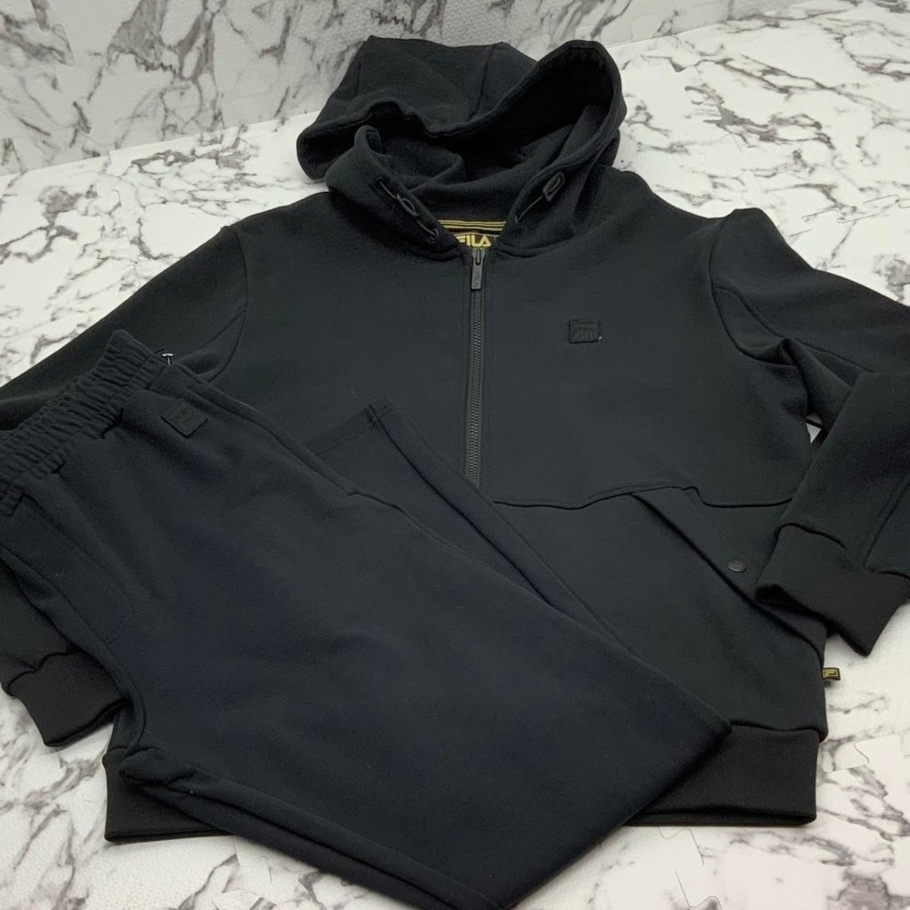 Men’s Fila Black Signature Fleece Sweatpants